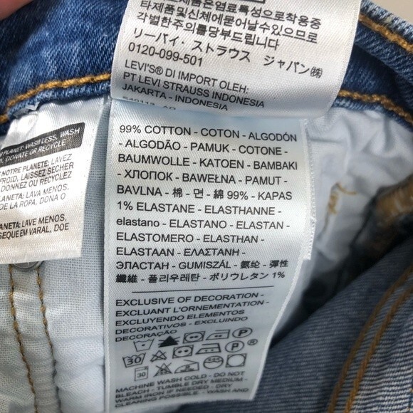 Levi’s 501 Skinny Jeans Distressed Button Fly High Rise W31 L28 - Picture 8 of 9